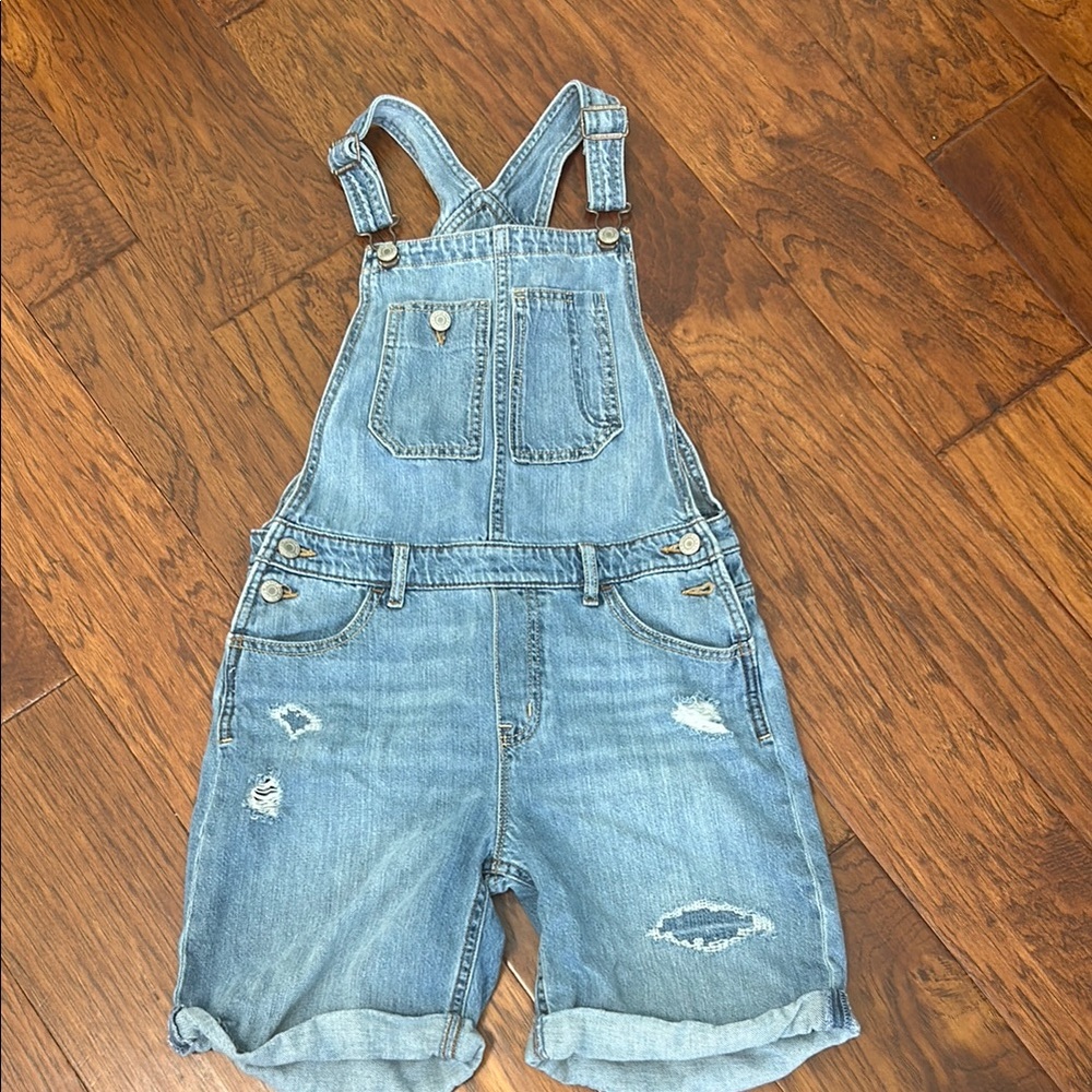 Denim Overalls Shorts
